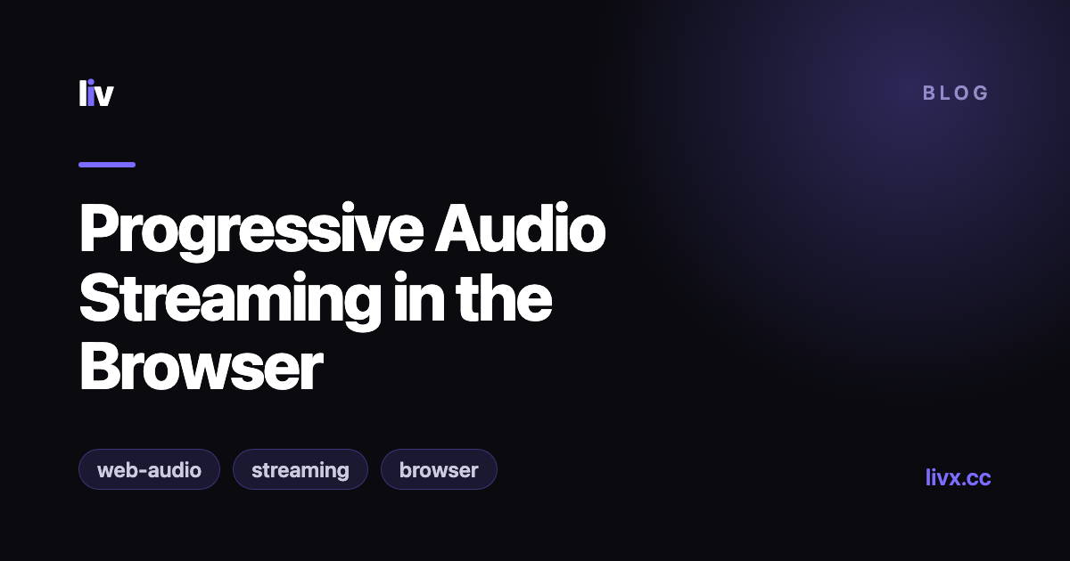 Progressive Audio Streaming in the Browser