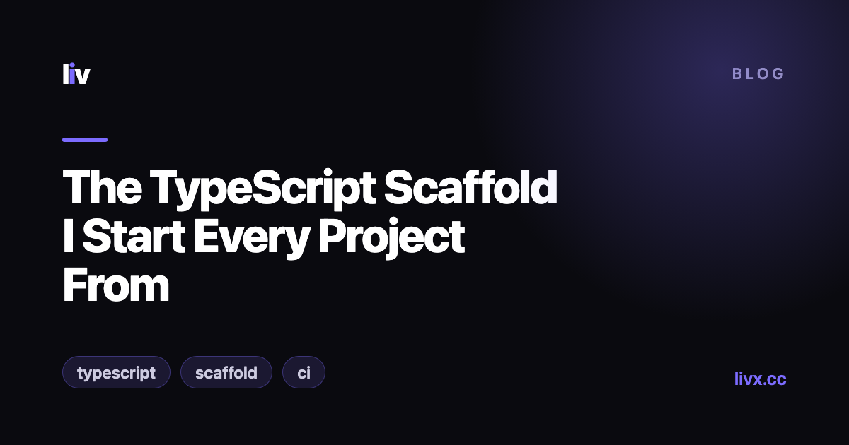 The TypeScript Scaffold I Start Every Project From